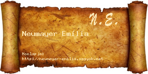 Neumayer Emília névjegykártya